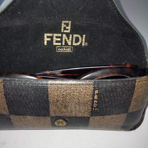 Fendi Vintage 80\'s Dark Amber Sunglasses Shade Frames Eyewear 140 & Case main image 8
